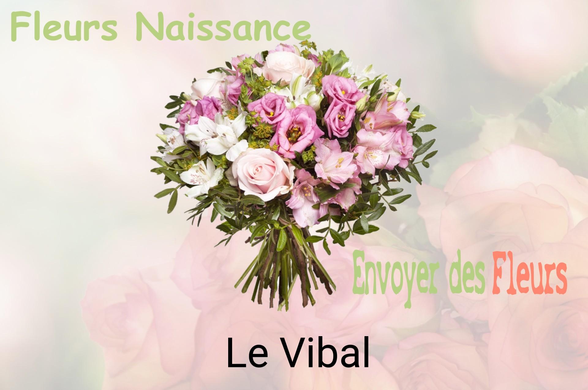 Bouquet de fleurs de naissance livré à Le Vibal